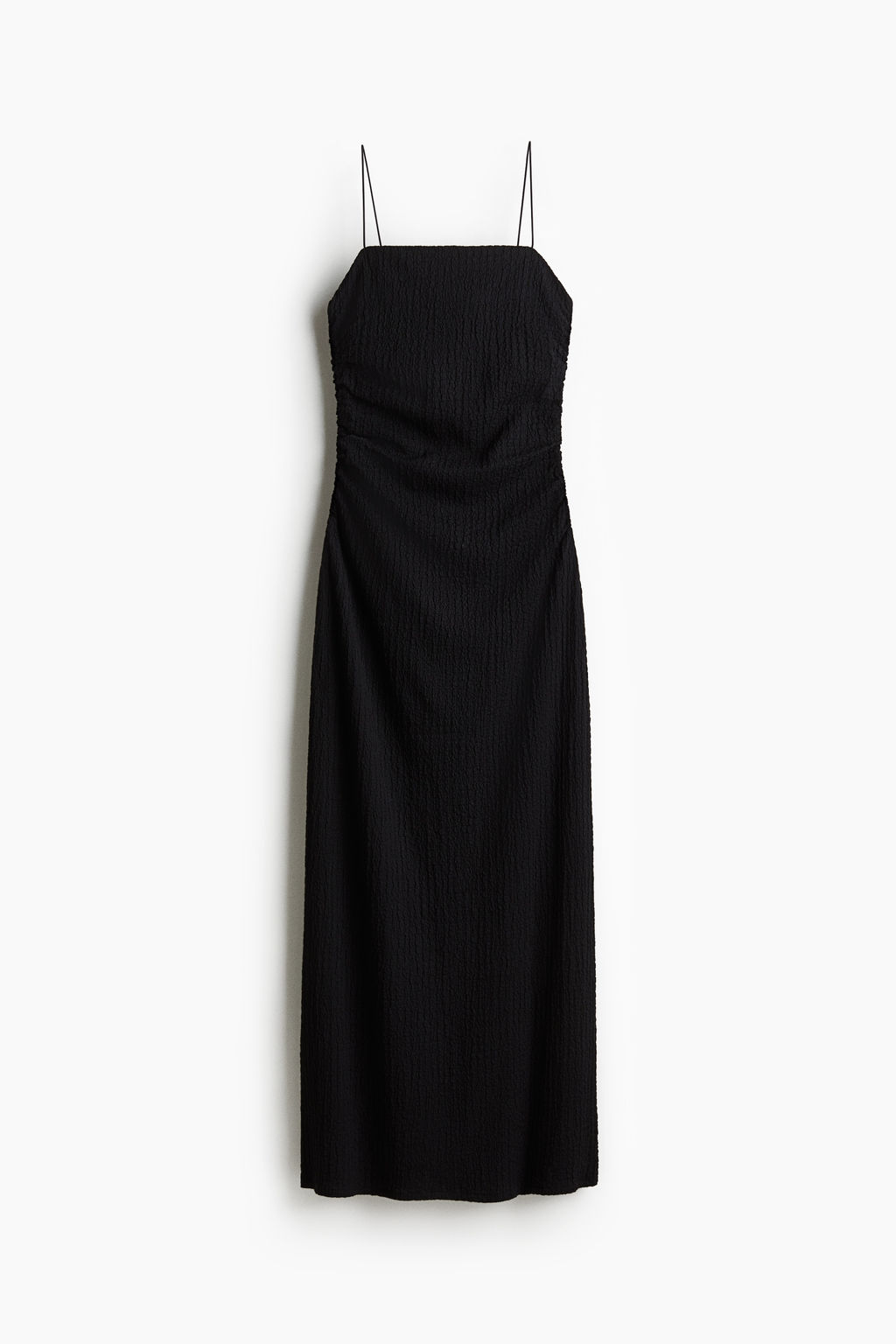 Vestido texturizado con tirantes espagueti - H&m фото 2