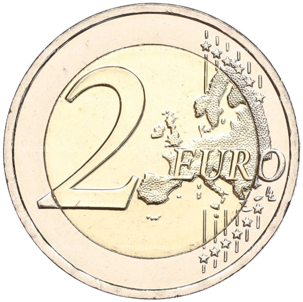 Монета 2 евро 2023 года Кипр 60 лет Центральному банку Кипра