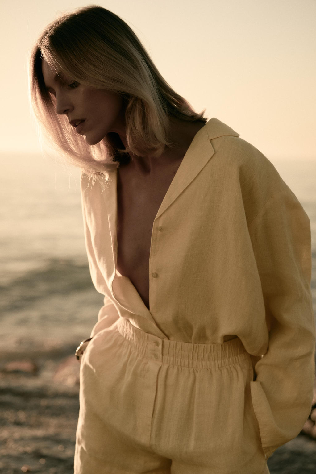 100% LINEN SHORTS ZW COLLECTION - Zara фото 12