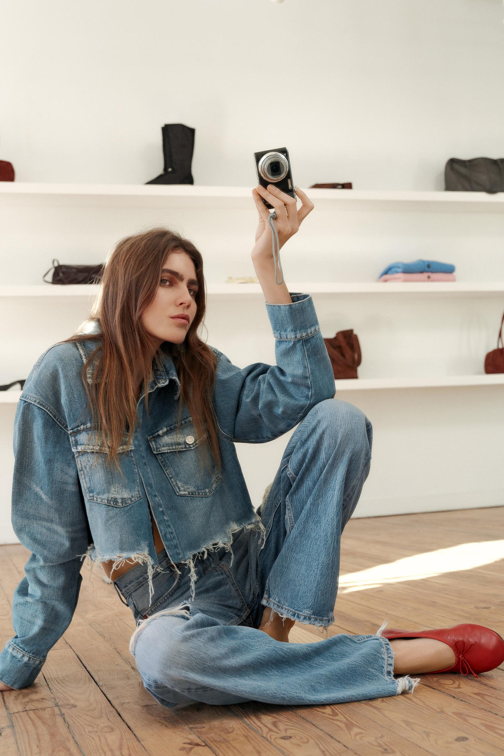 LEATHER BOW BALLET FLATS - Zara фото 8