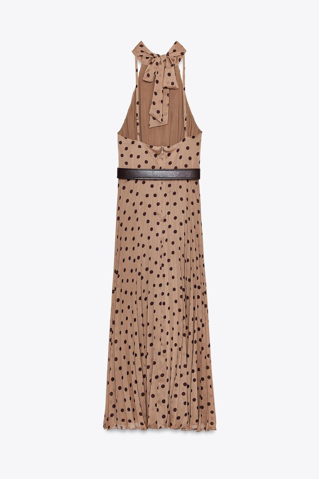 POLKA DOT MIDI DRESS WITH BELT - Zara фото 5