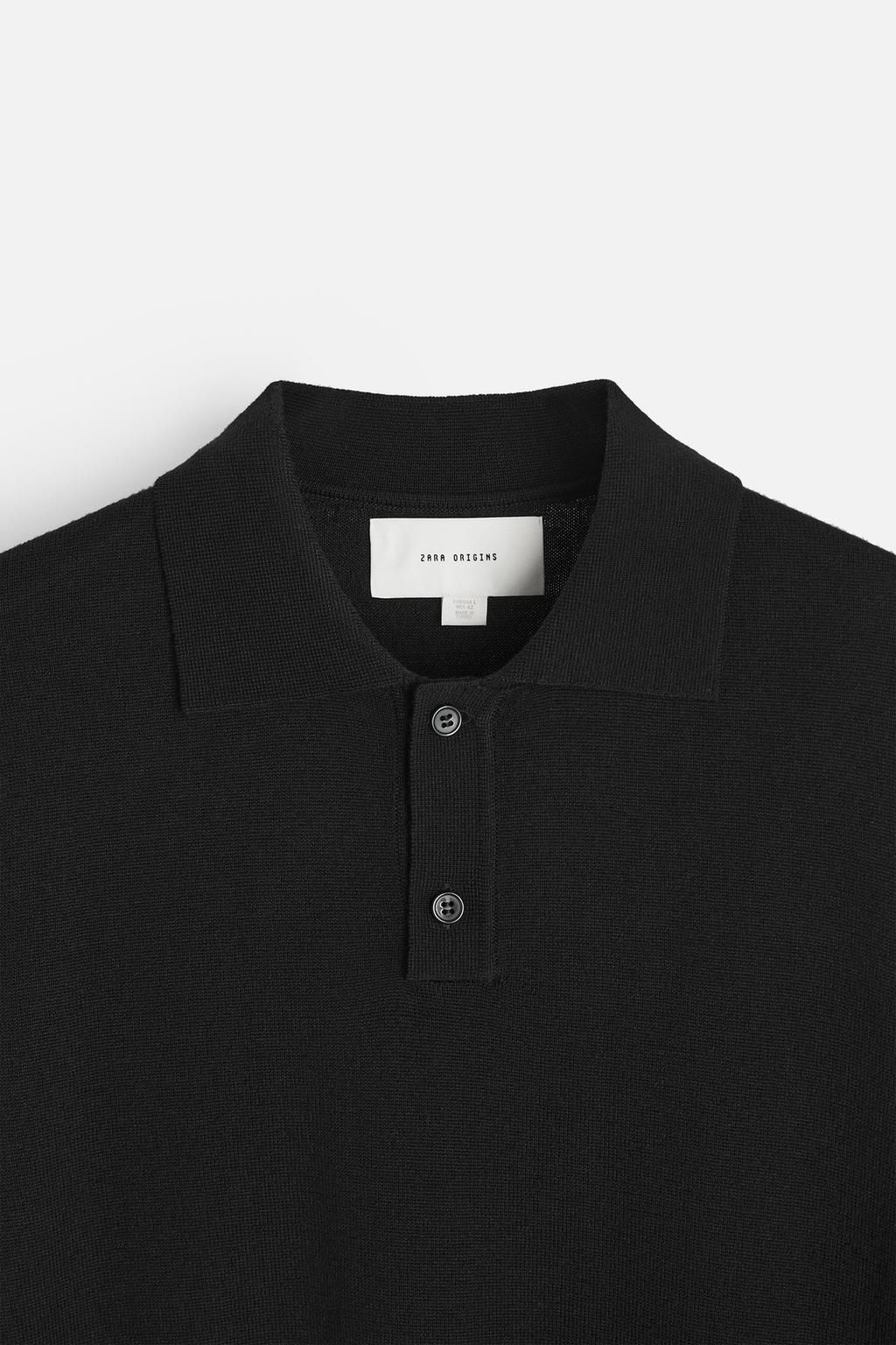 MERINO WOOL KNIT POLO SHIRT - Zara фото 16