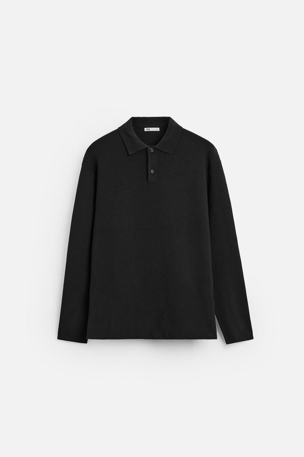 VISCOSE BLEND KNIT POLO SHIRT - Zara фото 8