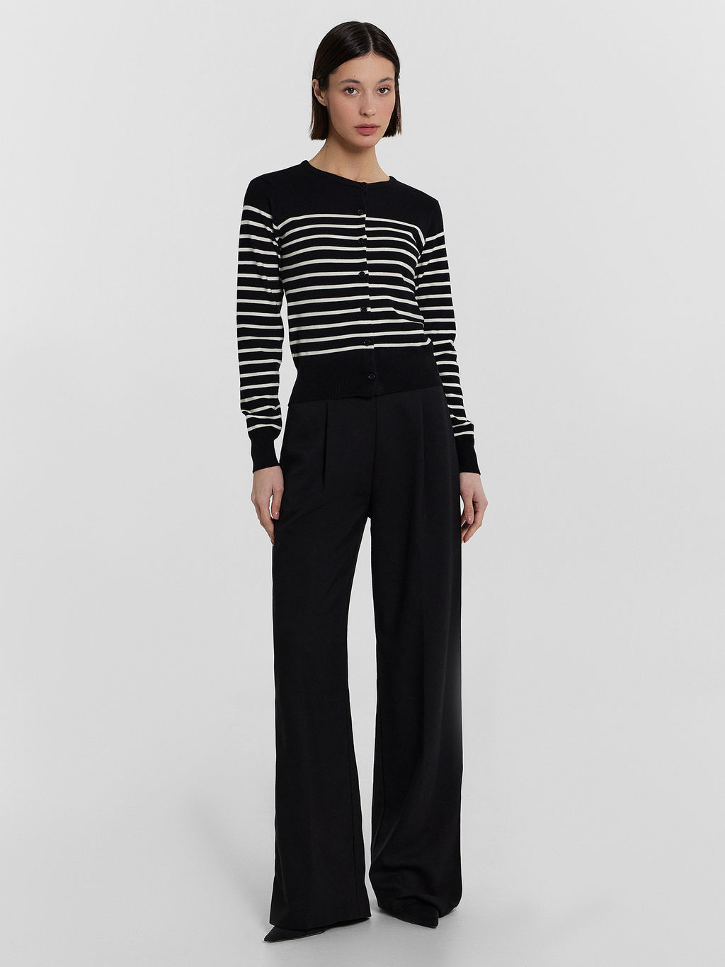 Кардиган женский черный в полоску - Mark formelle фото 3