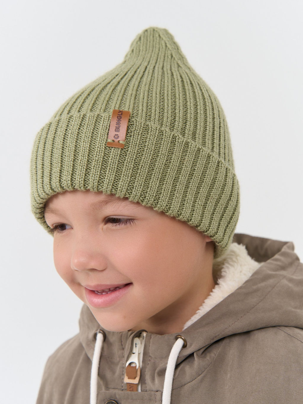 Шапка свечка из смесовой шерсти однослойная Шалфей - Bungly фото 2