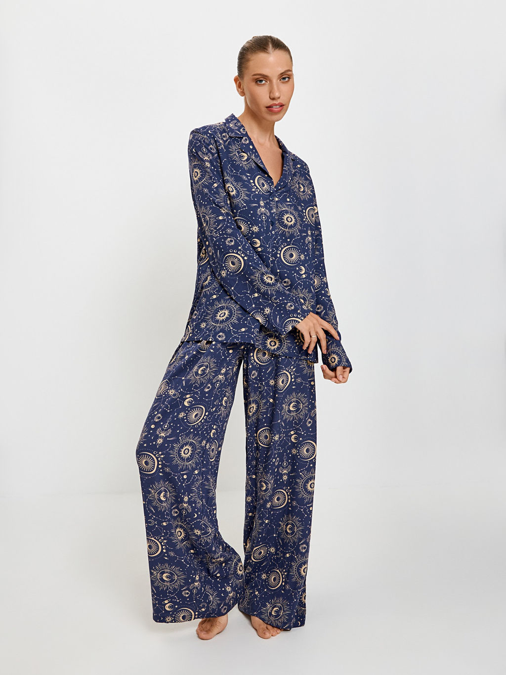 Infinity lingerie, Блузка пижамная жен. Michalina темно-синий  фото 4