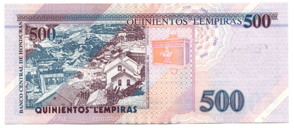 500 лемпир 2019 года Гондурас