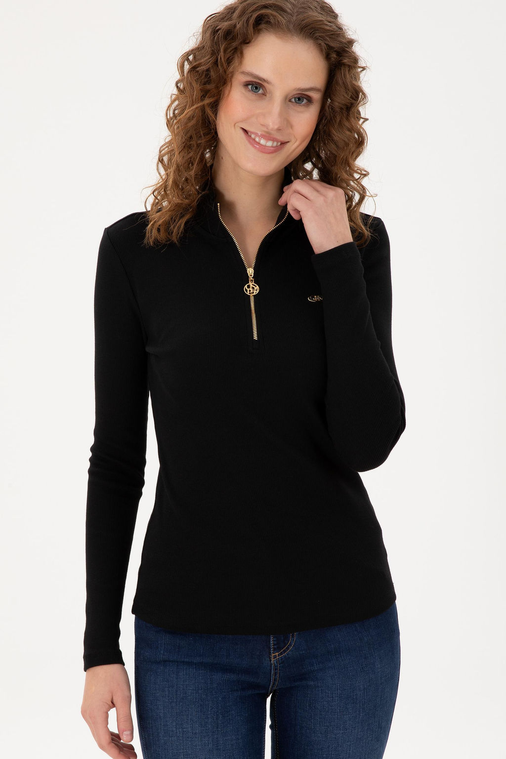 Женский черный свитшот Неожиданная скидка в корзине - U.s. polo assn фото 3