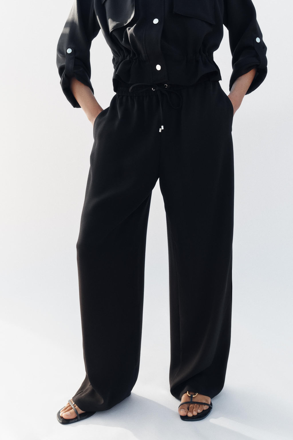 FLOWING PYJAMA-STYLE TROUSERS - Zara фото 21
