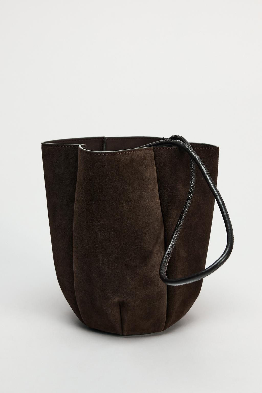 MINI LEATHER BUCKET BAG - Zara фото 3