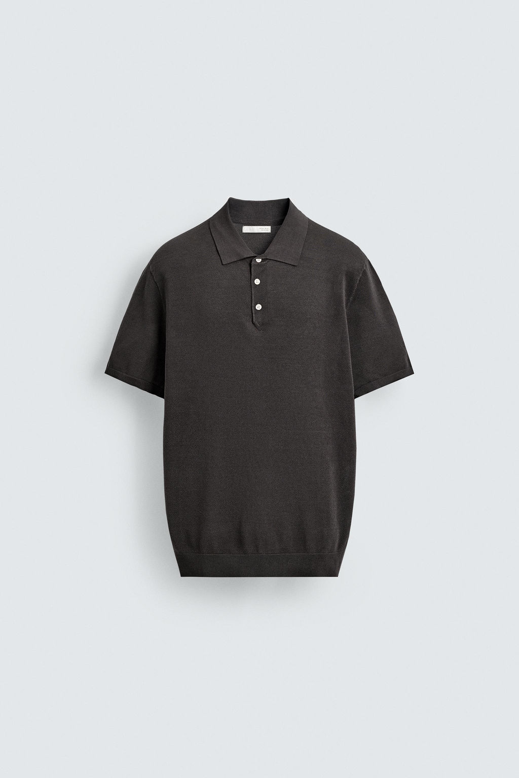 TEXTURED KNIT POLO SHIRT - Zara фото 7