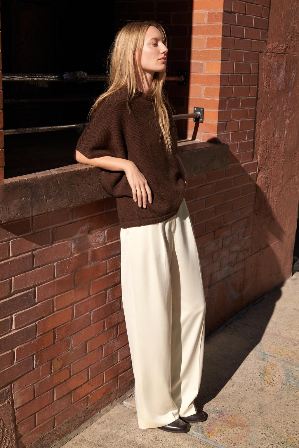 KNIT WIDE SLEEVE JUMPER