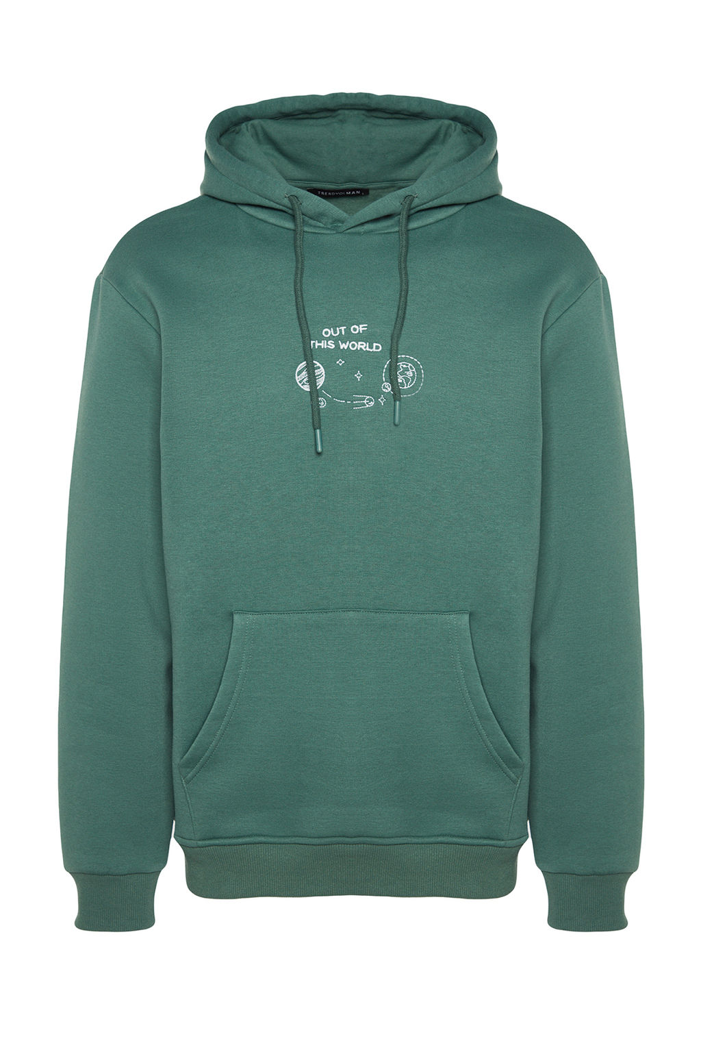 TRENDYOL MAN Siyah Regular/Normal Kesim Uzay Nak?sl? Kapusonlu Ici Polar/S?cak Tutan Sweatshirt TMNAW24SW00101 - Trendyolmilla фото 6