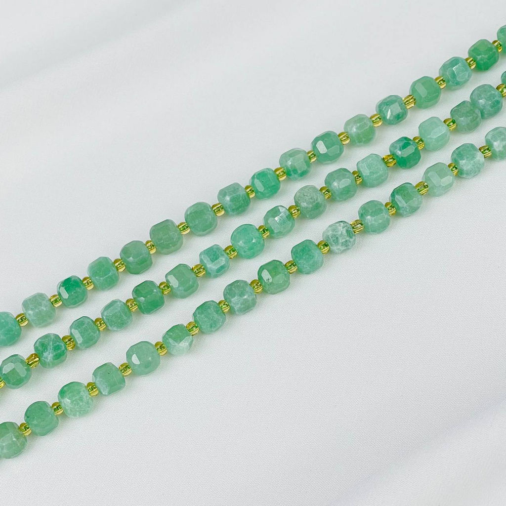 Бусины для украшений из Авантюрина (40 бусин) 37 см