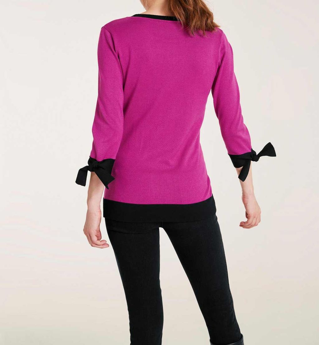 Пуловер, розово-черный - Heine фото 4