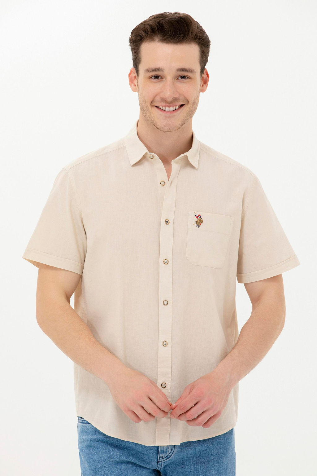 Мужская рубашка с коротким рукавом Stone Неожиданная скидка в корзине - U.s. polo assn фото 9