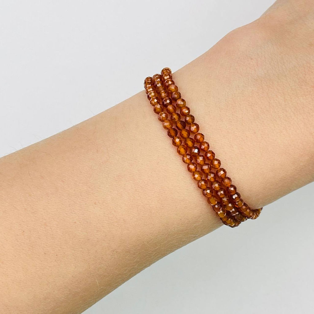 Бусины для украшений из Граната "Спессартин" (130 бусин)