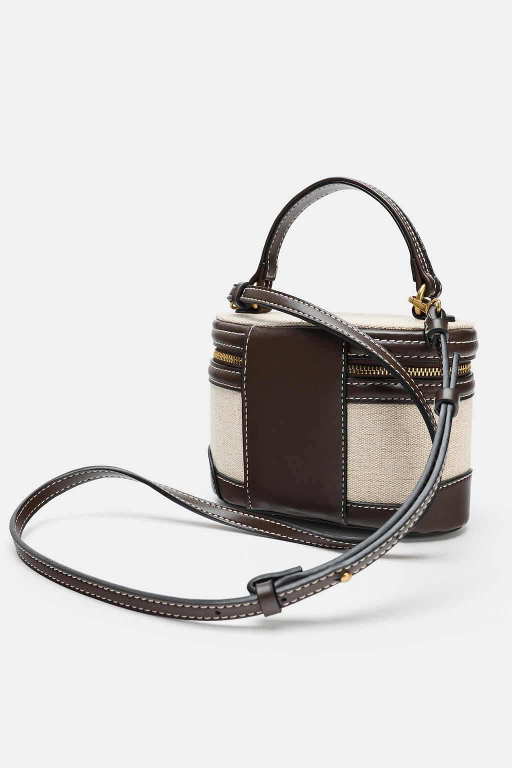 BOLSO R?GIDO COMBINADO / Beige claro