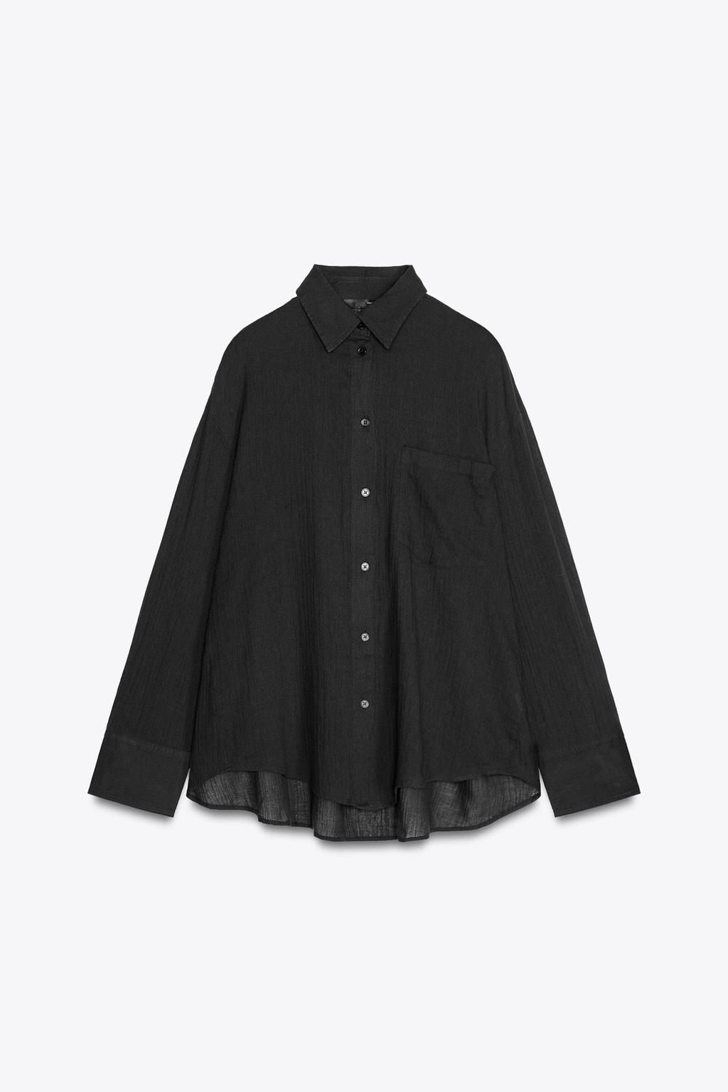 OVERSIZE GAUZE SHIRT - Zara фото 10
