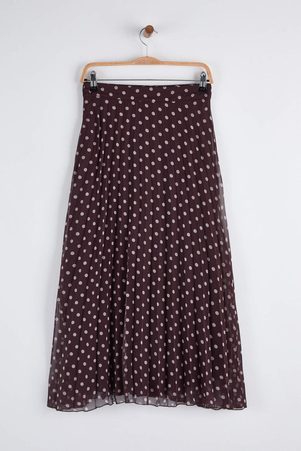 Kahverengi Puantiyeli Midi Etek TWOAW26ET00142 - Trendyolmilla фото 5