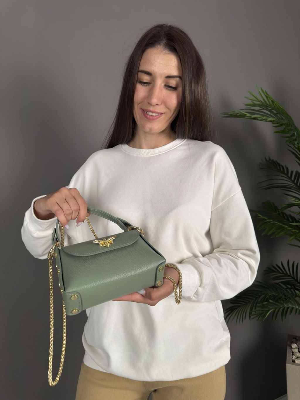 Сумка женская из телячьей кожи