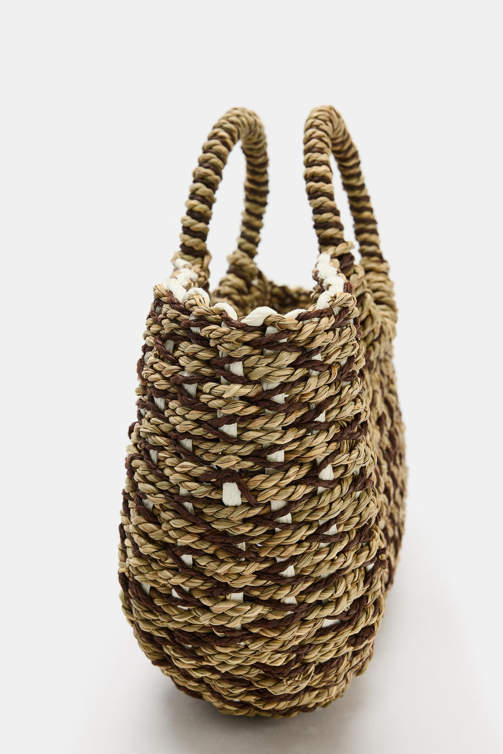 BOLSO DE MANO TRENZADO / Bicolor - Zara фото 4