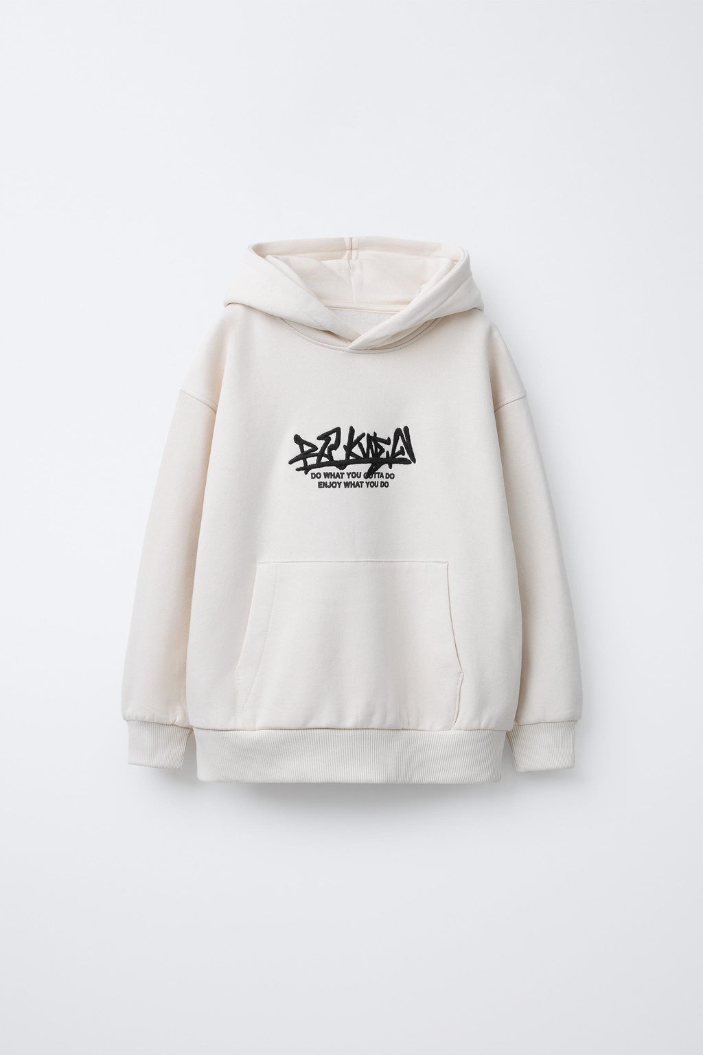 EMBROIDERED SLOGAN HOODIE - Zara фото 8