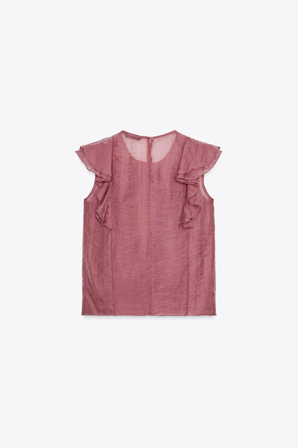 SEMI-SHEER TOP WITH RUFFLES - Zara фото 4