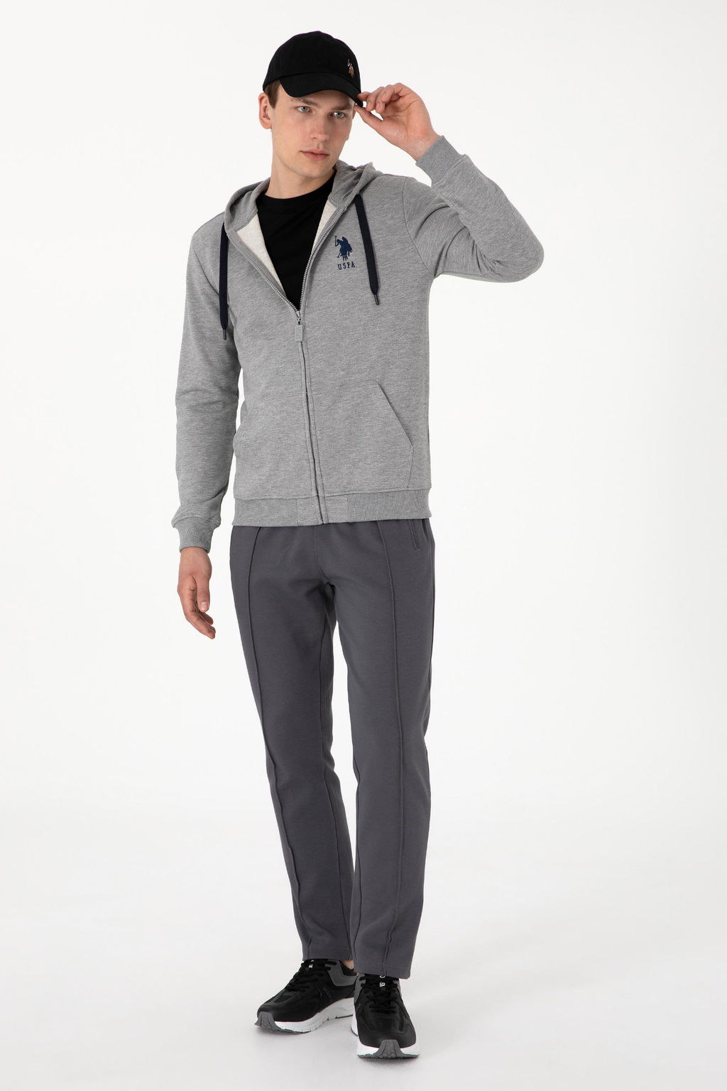 Erkek Gri Melanj _rme H_rka Sepette S_rpriz _ndirim - U.s. polo assn фото 4