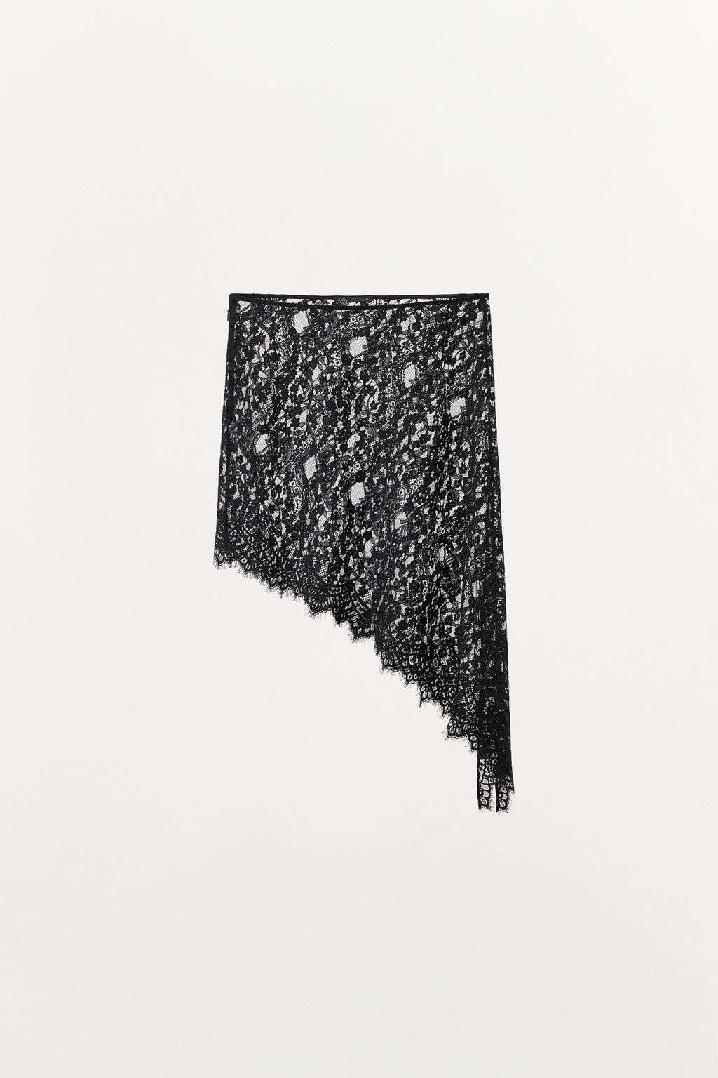 ASYMMETRIC LACE MIDI SKIRT - Zara фото 9