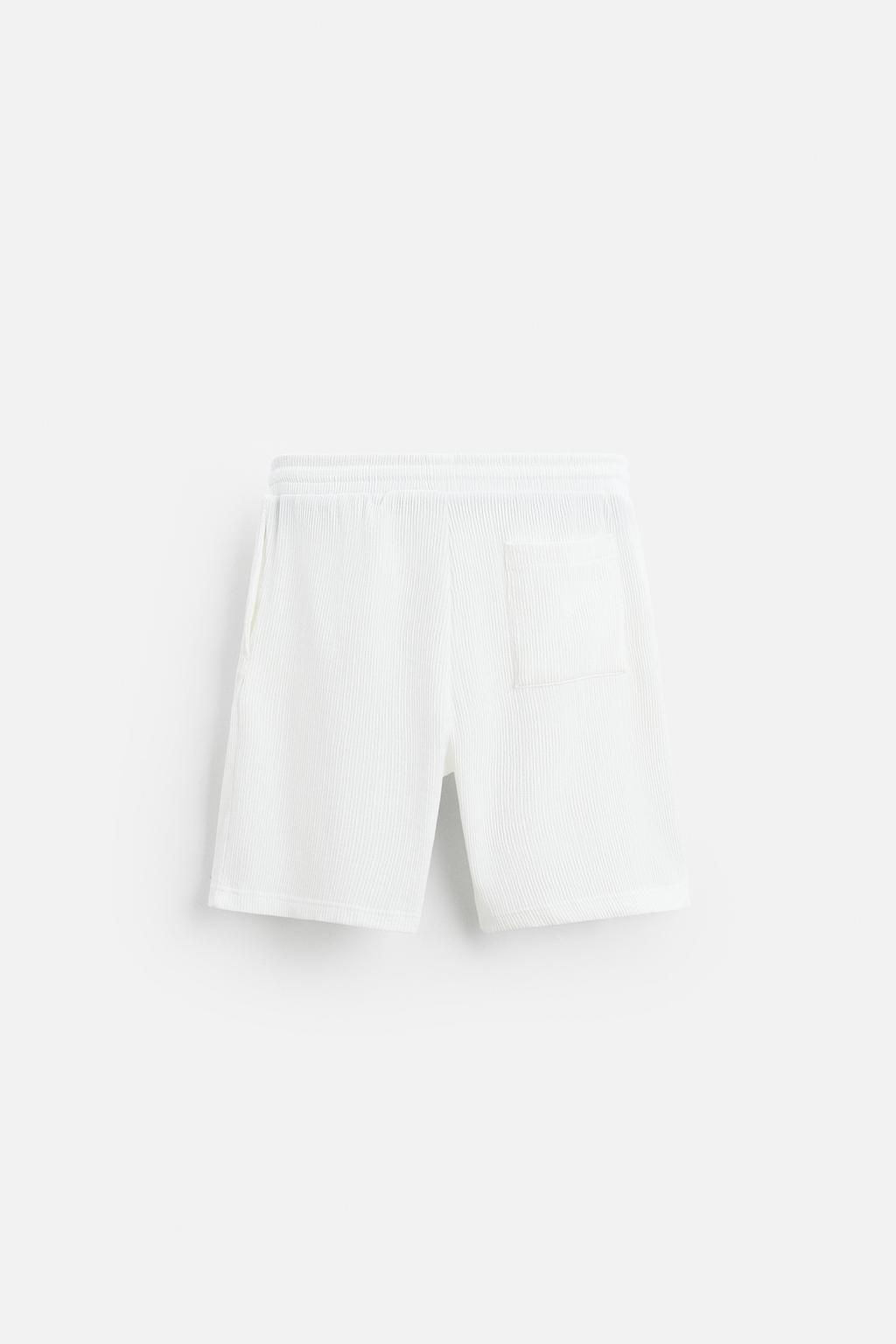 RELAXED FIT JACQUARD BERMUDA SHORTS - Zara фото 14