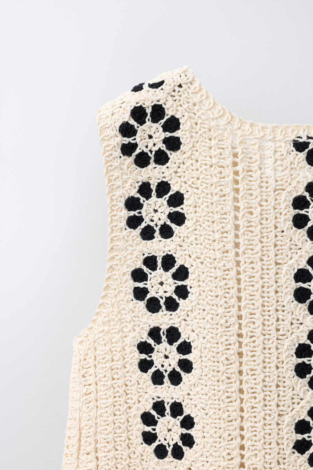 TOP PUNTO FLORES CROCHET / Crudo - Zara фото 4