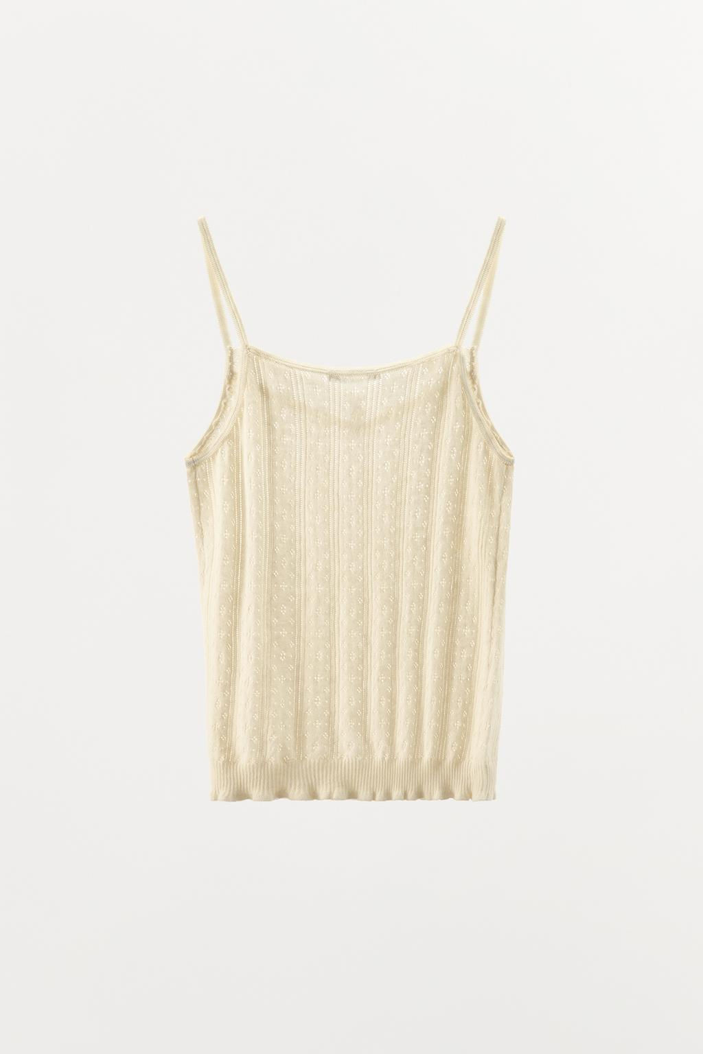 POINTELLE STRAPPY TOP - Zara фото 4
