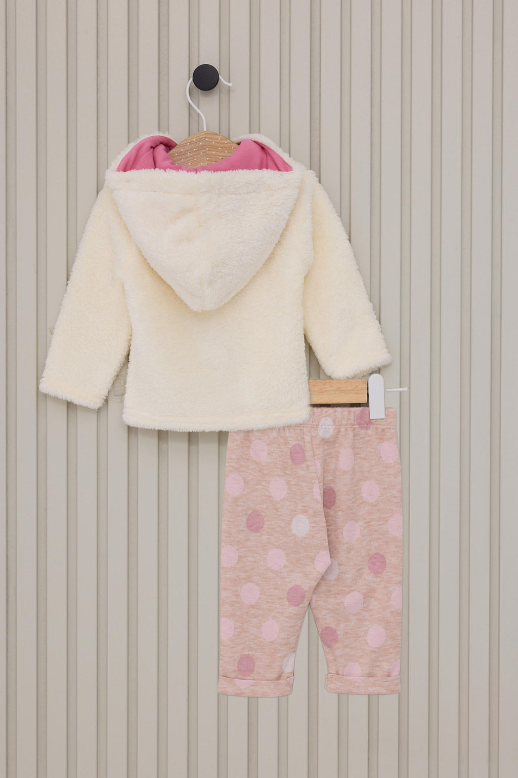 K_z Bebek Krem 3l_ Pijama Tak_m_ Sepette S_rpriz _ndirim - U.s. polo assn фото 4