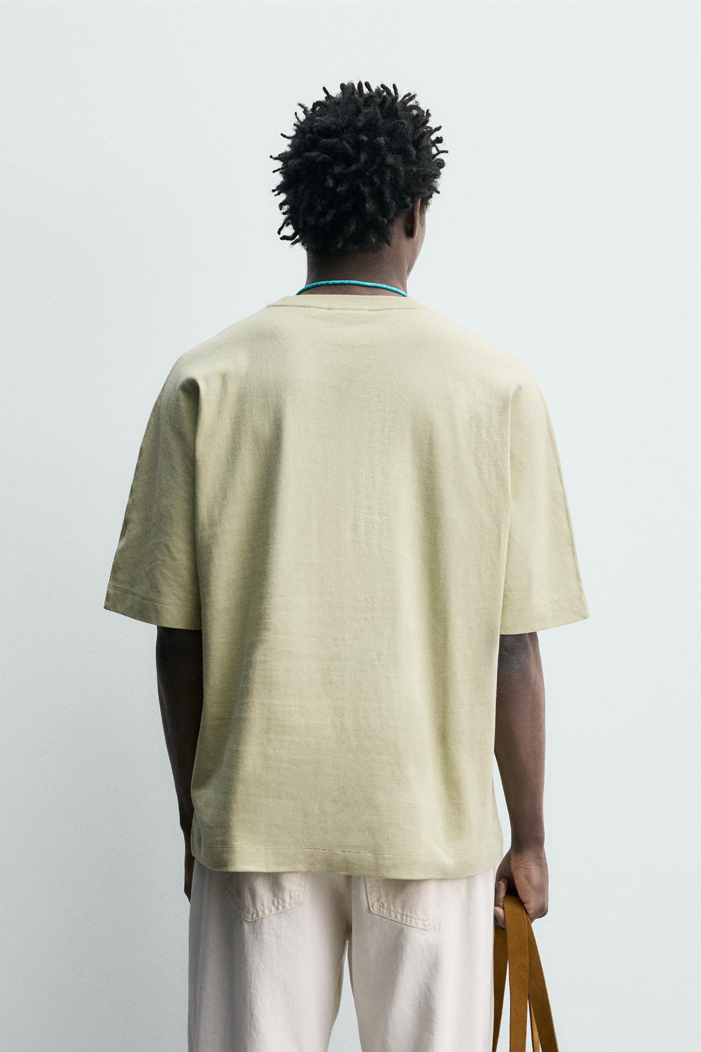 CAMISETA REGULAR FIT HEAVYWEIGHT / Verde claro - Zara фото 3