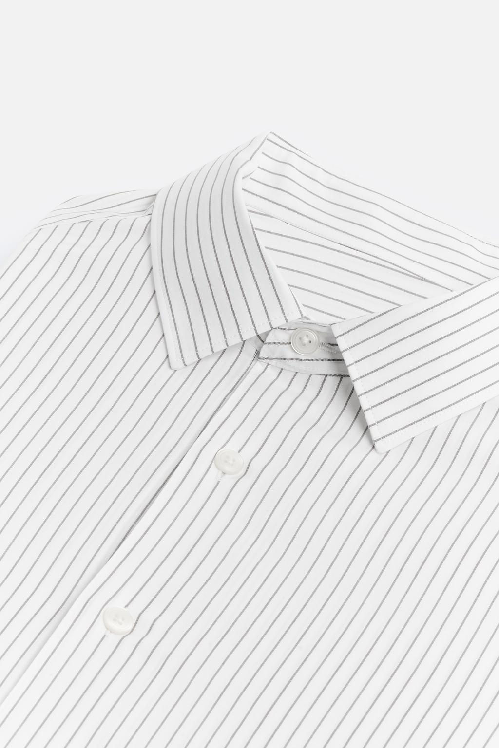 STRIPED COTTON - LYOCELL SHIRT - Zara фото 10