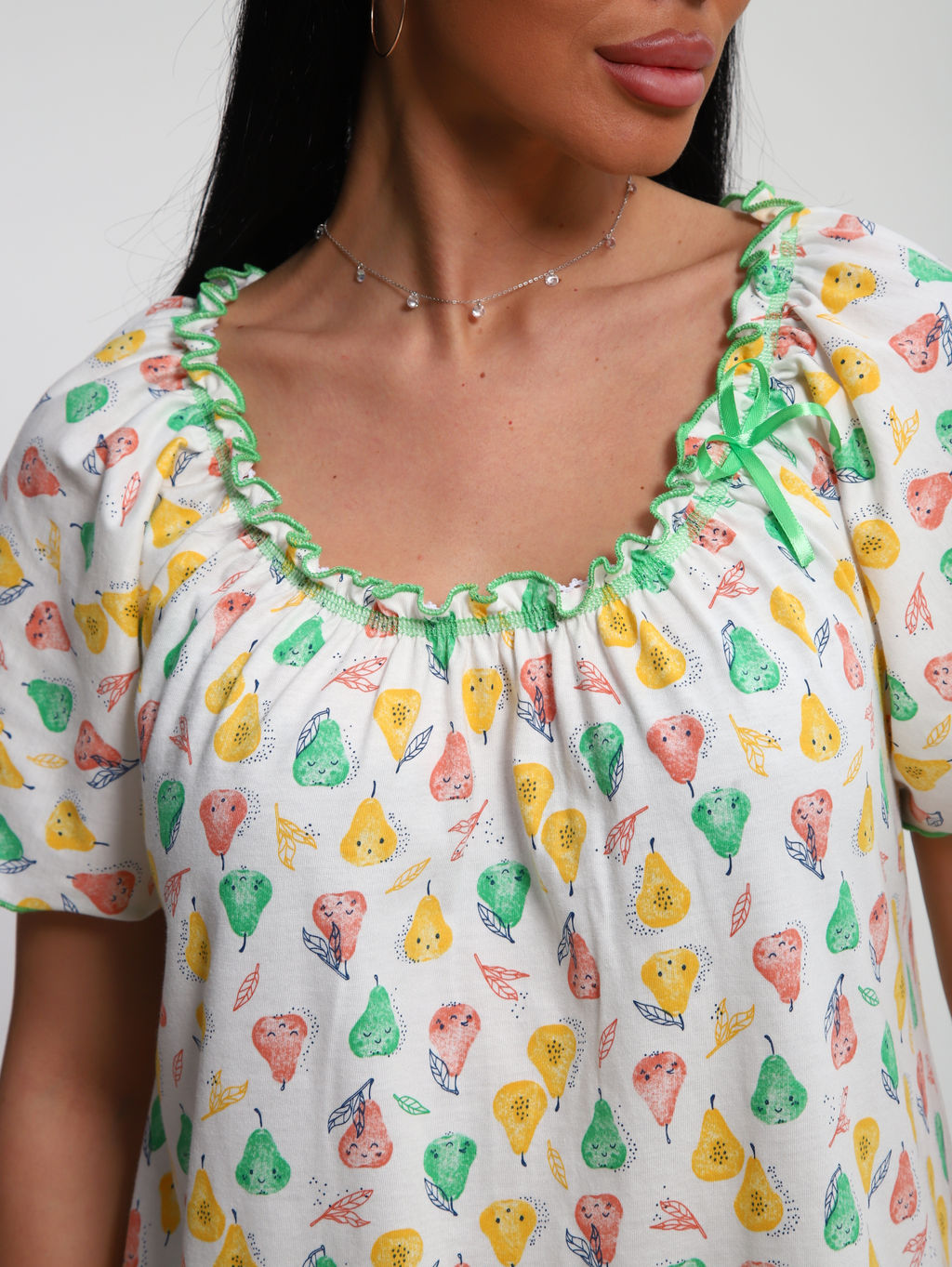 М43 Пижама Мальвина (груши на молочном)