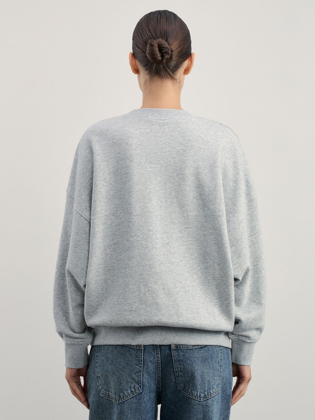 Свитшот из смесового хлопка с вышивкой / Zarina  фото 5