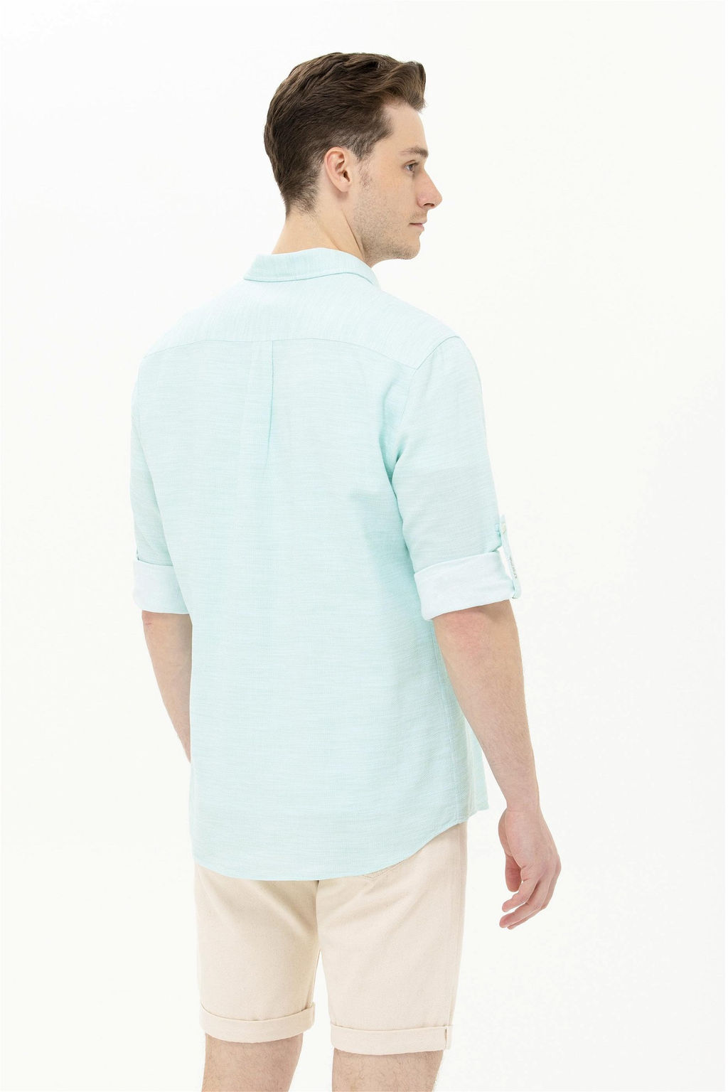 Мужская мятная рубашка с длинным рукавом - U.s. polo assn фото 12