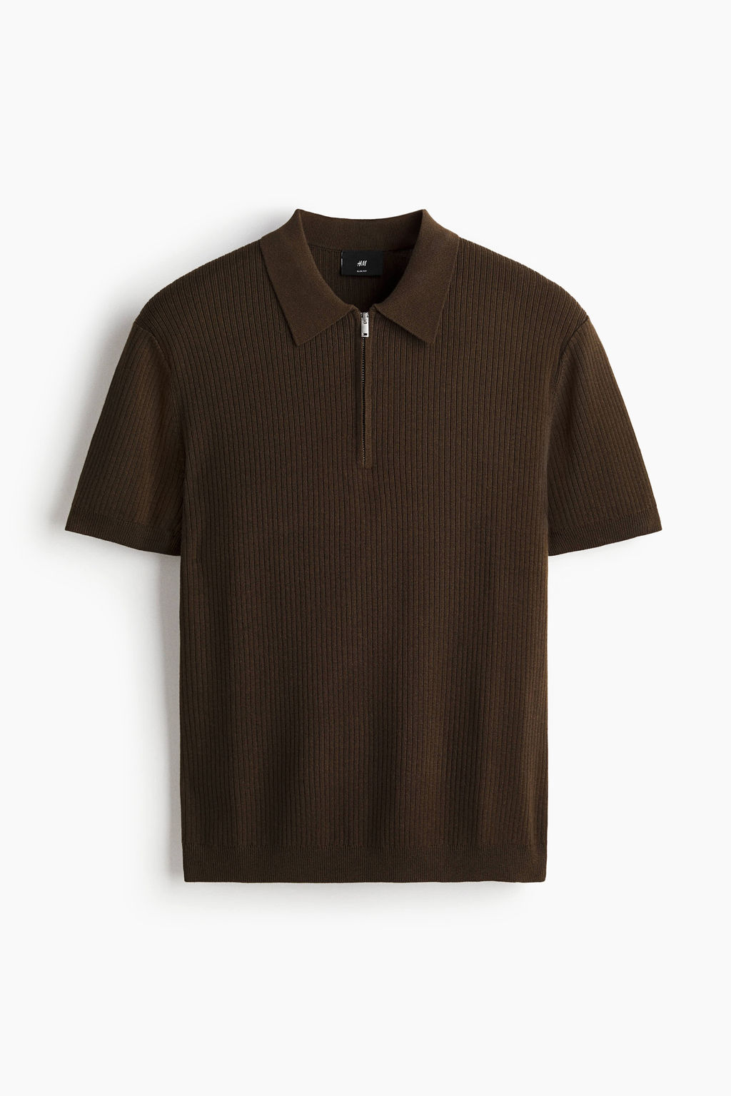 Polo con media cremallera Slim Fit - H&m фото 3