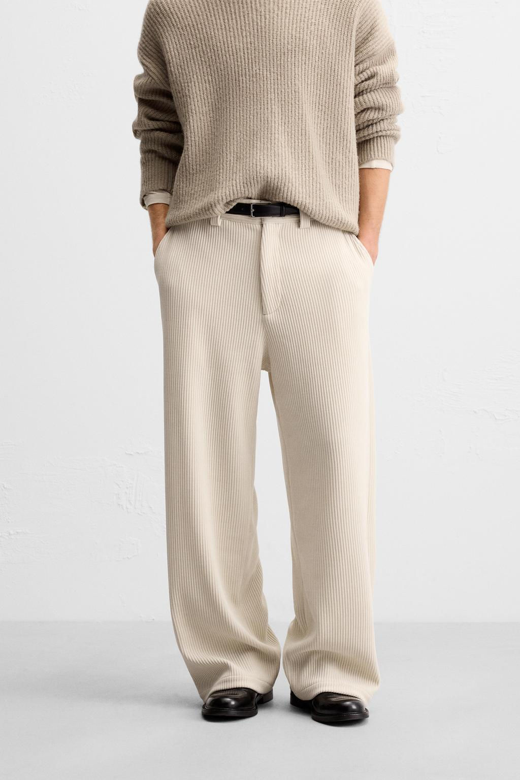 WIDE-LEG CORDUROY TROUSERS - Zara фото 2