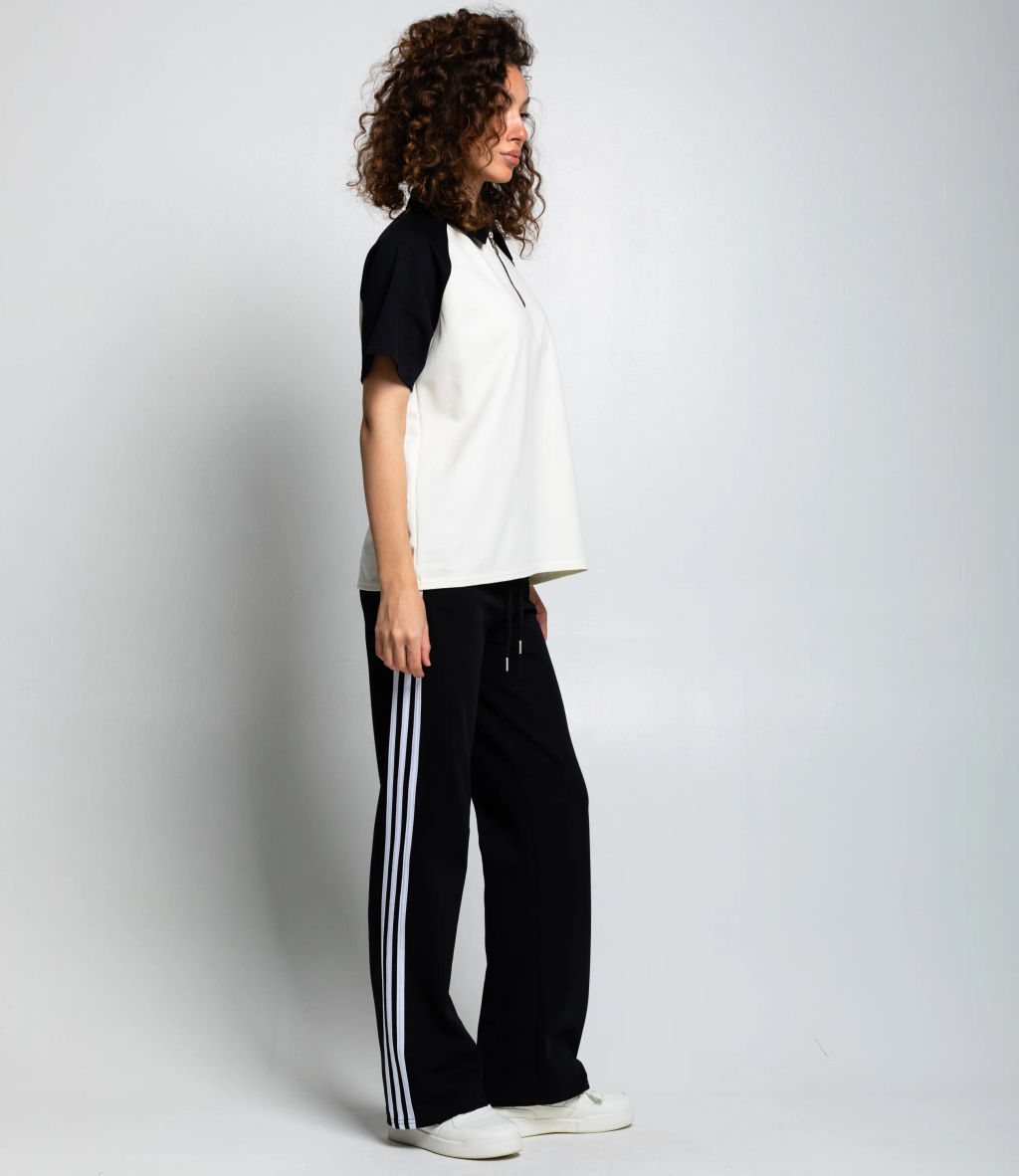 Спортивный костюм #КТ6605 (3), чёрный, кремовый - Dommod фото 3