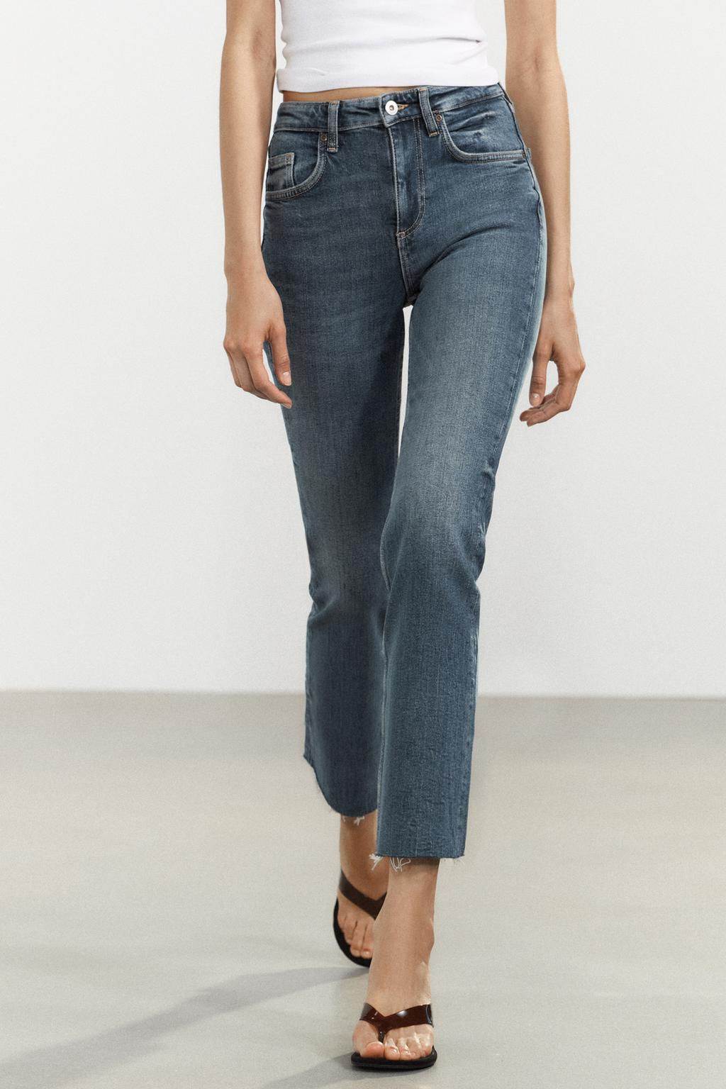 TRF CROPPED FLARE HIGH-WAIST JEANS - Zara фото 62