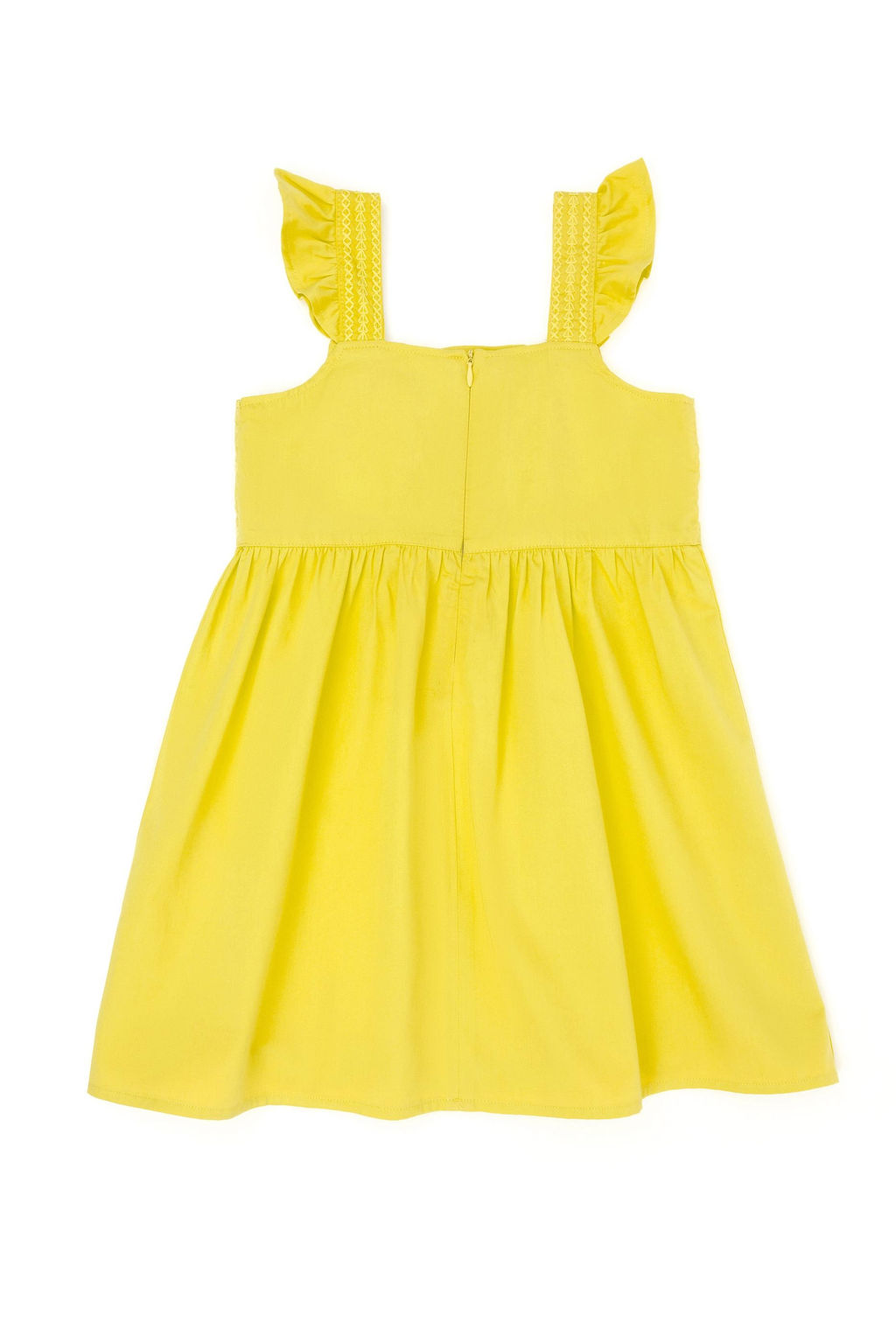 Неоново-желтое тканое платье для девочки - U.s. polo assn фото 8