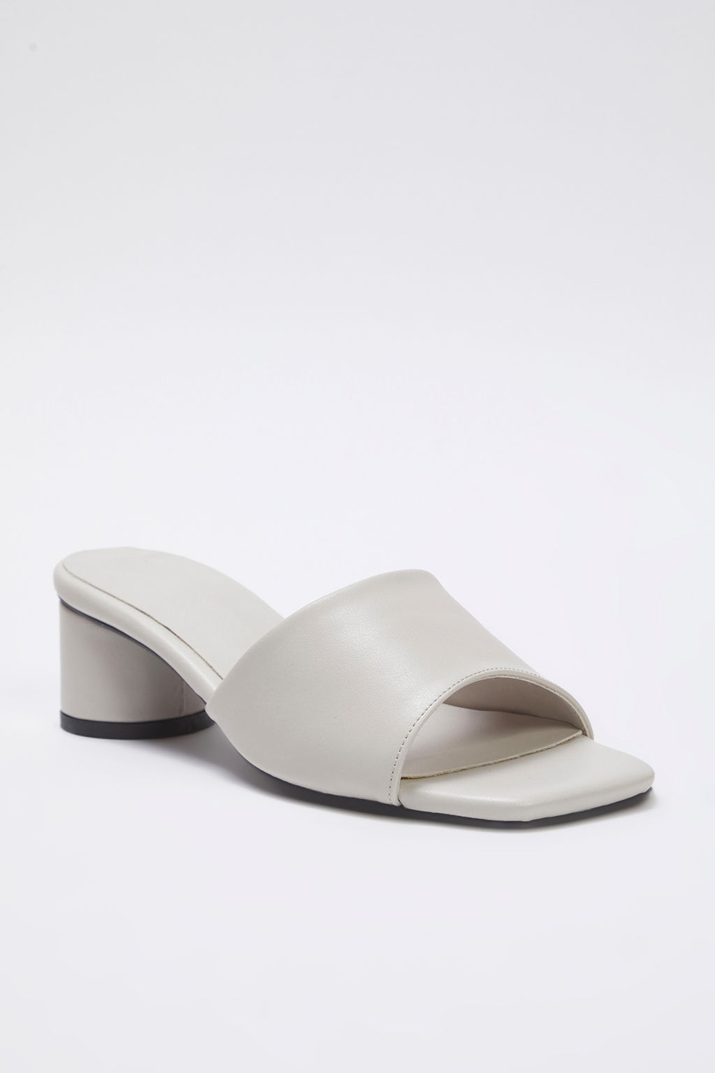 Trendyol Shoes Ekru Kare Burun Kad?n Blok Topuklu Terlik TAKSS25TO00064 - Trendyolmilla фото 4