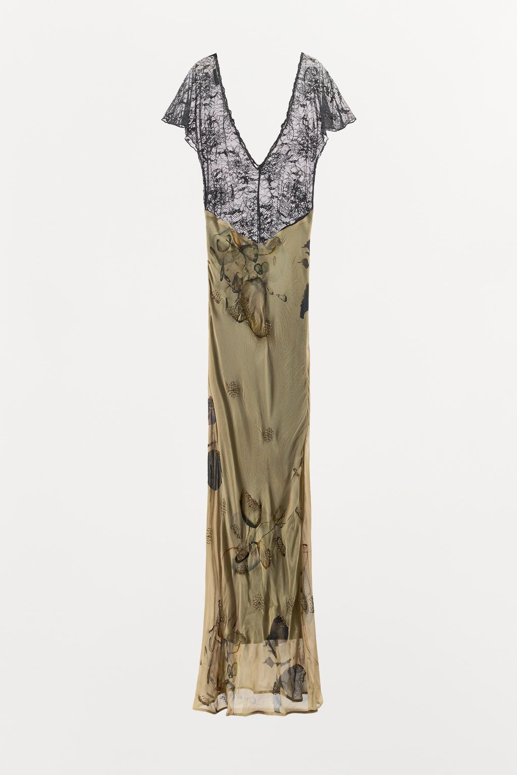 BEADED LACE PRINT DRESS - Zara фото 5
