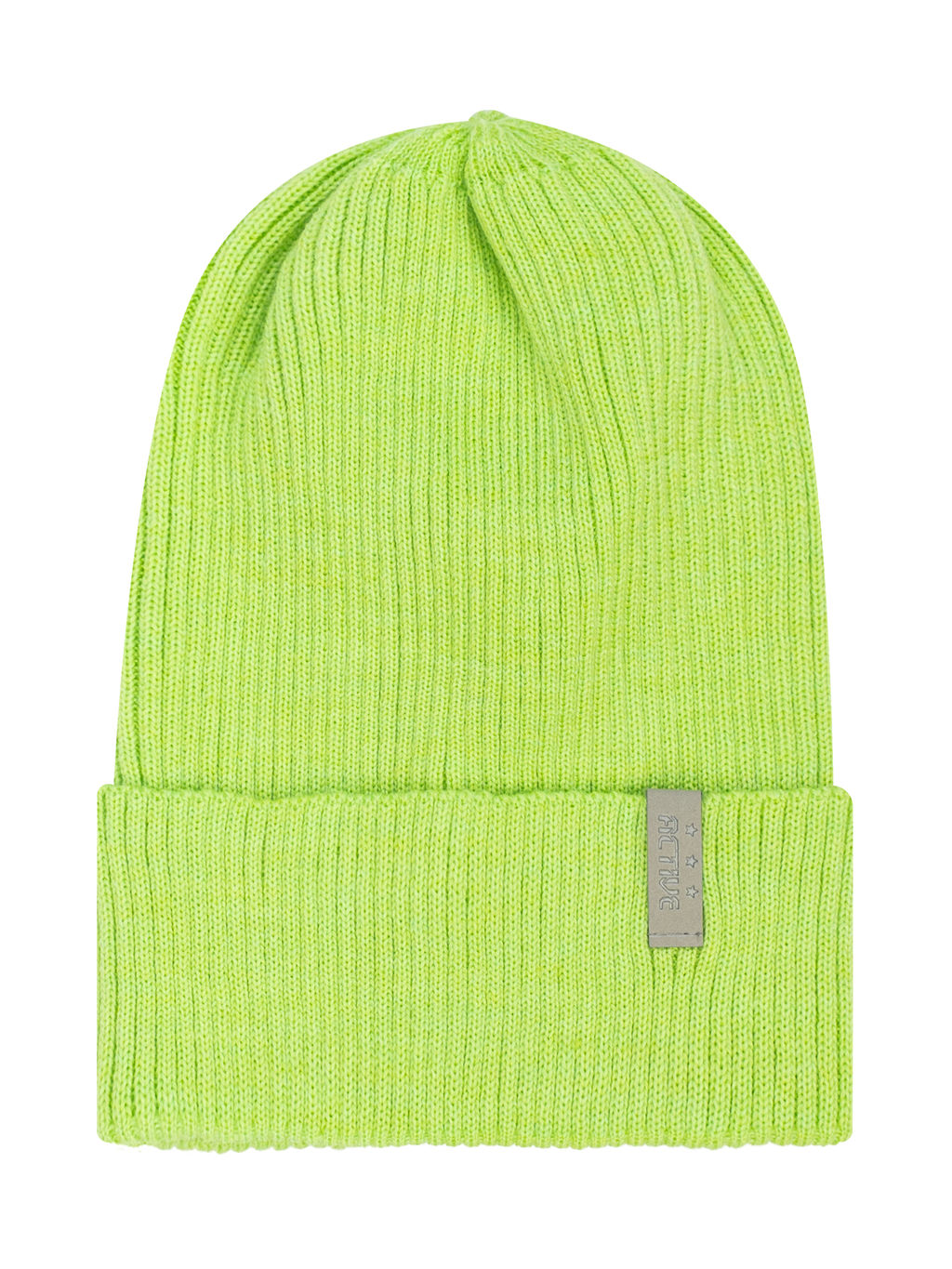 Шапка вязаная салатовая Ш-102/1 (58)
