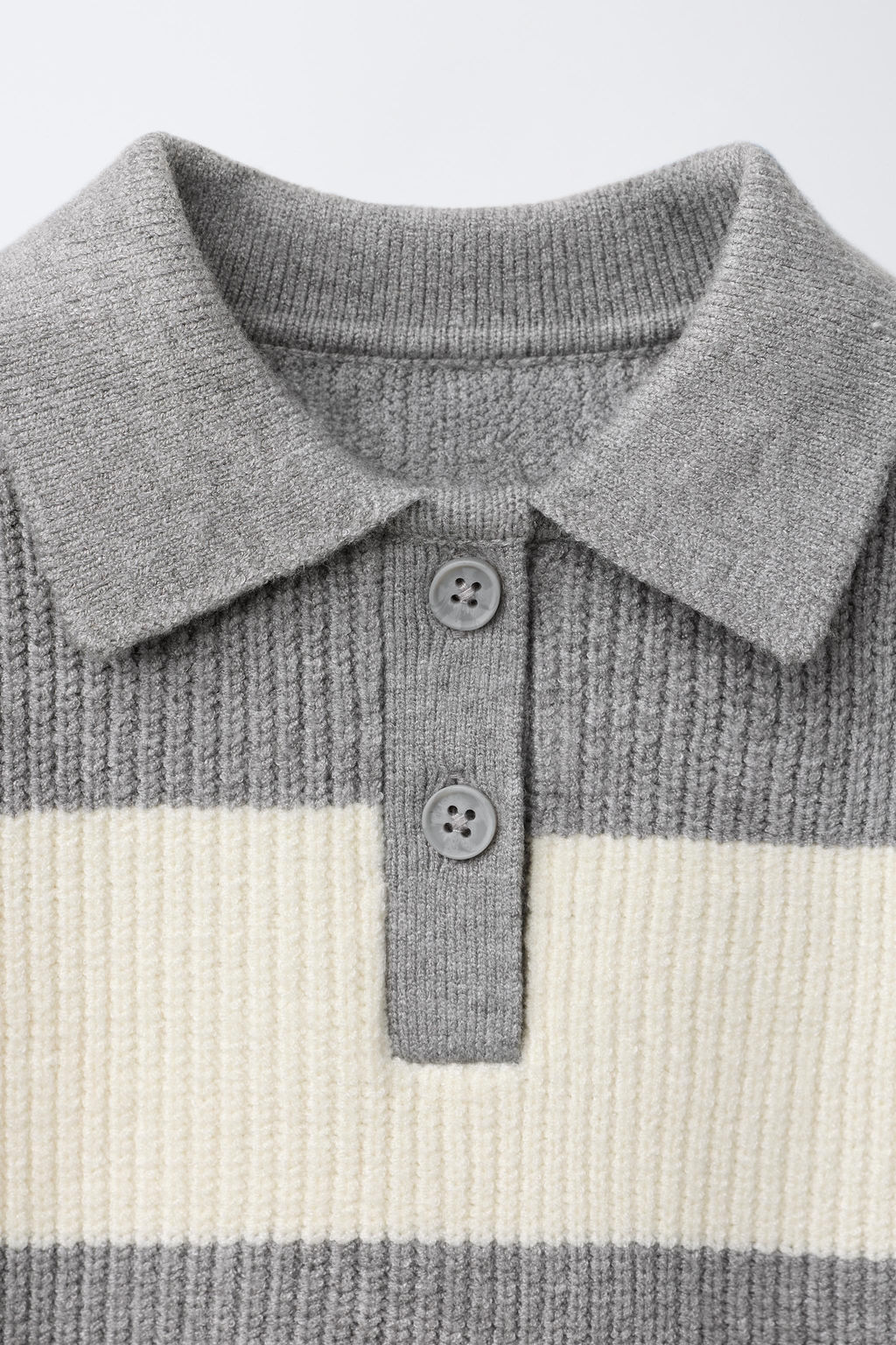 STRIPED KNIT POLO SWEATER - Zara фото 3