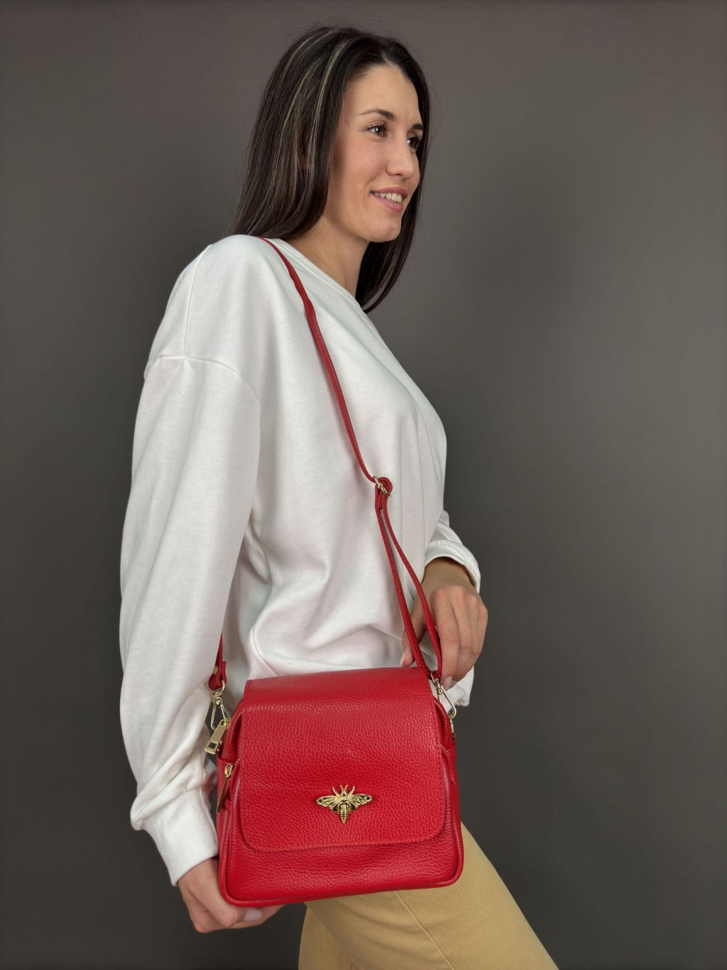 Сумка женская из телячьей кожи