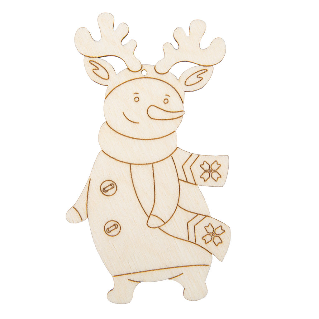 Заготовка для декорирования Mr. Carving ВД-1213 Снеговичок фанера 5.5 х 9 х 0.3 см